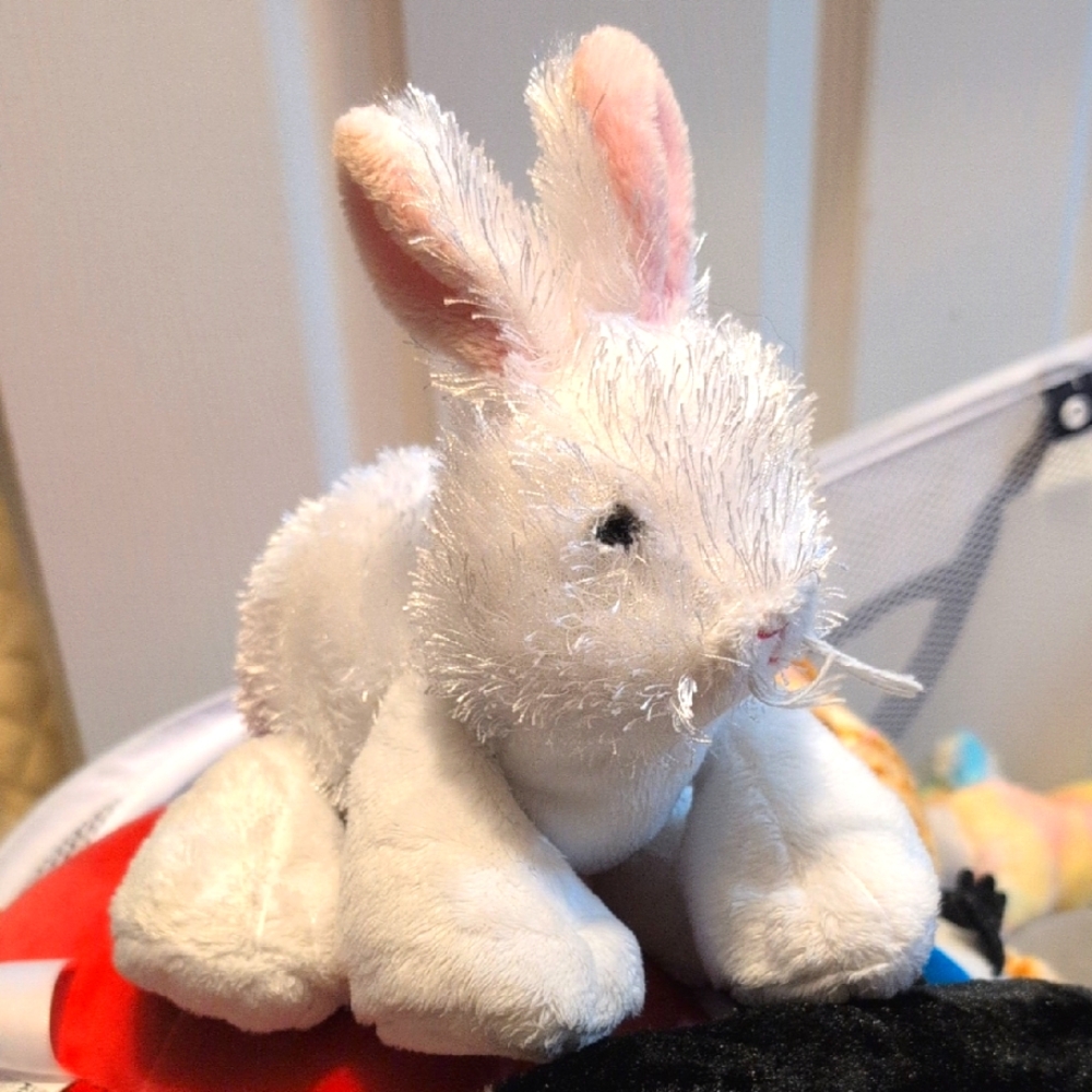 Plush White Bunny Toy